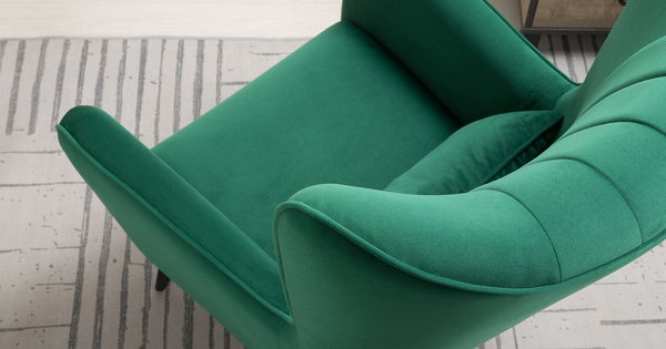 Кресло для отдыха Феличе ТК 529 велюр Велутто 33 темно-зеленый малахитовый