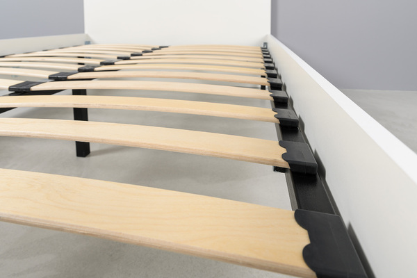 Кровать Эйр 11.46.01 с ортопедическим основанием, белый РЕ шагрень, спальное место 120 х 200