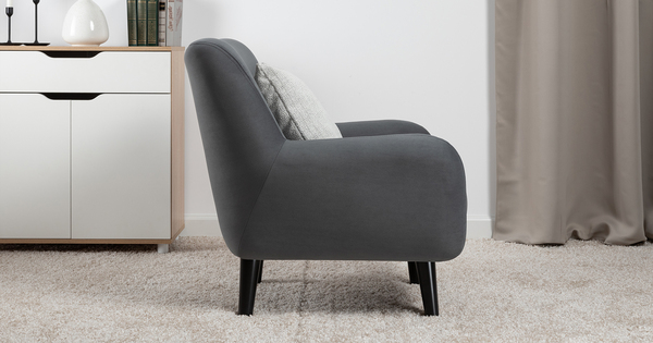 Кресло для отдыха Дакота ТК 586 велюр Vendetta 11 графитовый серый, Albus Zemin 1735 z1 col 2 белый