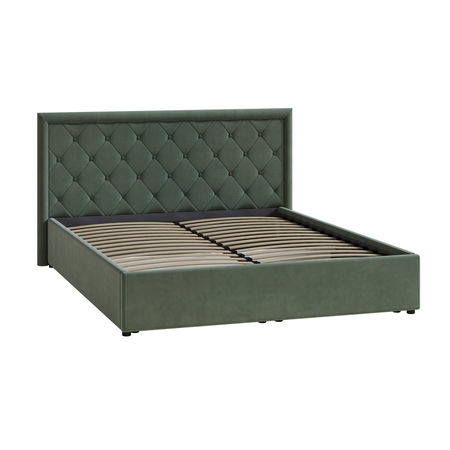 Кровать Марион 160 велюр OCEAN 012 темно-зеленый с ортопедическим основанием и подъемным механизмом (спальное место 160 х 200)