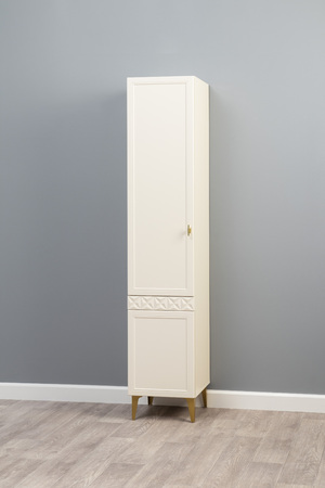 Шкаф-пенал Марион 16.333.01 слоновая кость С341 PE, слоновая кость 6898 ПВХ (собирается на любую сторону)