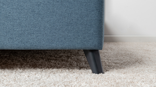 Кровать Миа 140 рогожка светло-синий, кант желтовато-коричневый с ортопедическим основанием и подъемным механизмом