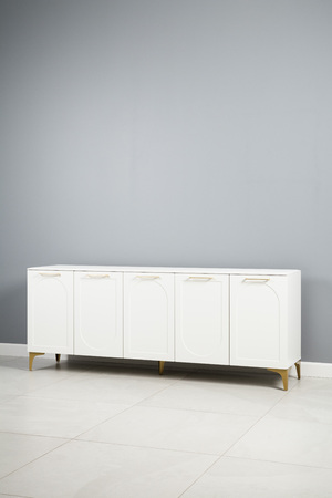 Тумба под ТВ Монтесито 16.66 Белый PE шагрень, белая шагрень 4101 ПВХ