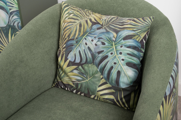 Кресло для отдыха Маттиас ТК 120 велюр монстера, moss 615, зеленый