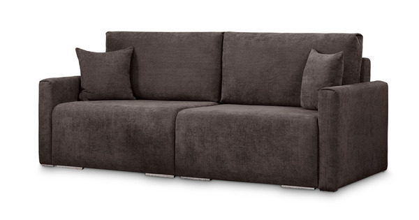 Диван-кровать прямой Оксфорд 711 композиция 3, Muza 06 темно-коричневый, модульная система