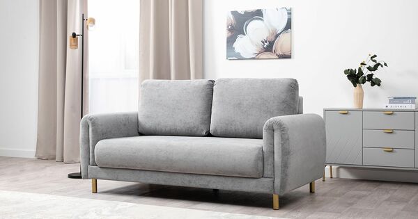 Диван-кровать прямой Оникс ТД 207 велюр Ocean 023 серый