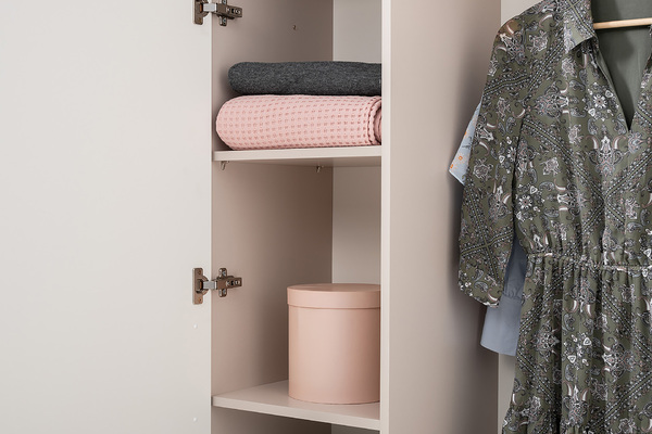 Гостиная Ричфорд композиция 1 без карнизов, кашемир 5981 BS, моно керамика D166-2 ПВХ, белый PE шагрень (собирается на любую сторону)