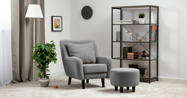 Пуф Шон ТП 273 велюр Romeo 06 серый