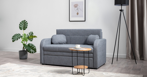 Диван-кровать прямой Тео (120) ТД 909 велюр Danco 995 серый