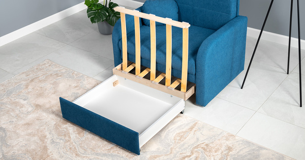 Кресло-кровать Тео (85) ТК 908 велюр Danco 784 синий